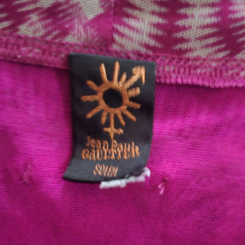 Jean Paul Gaultier Pink Cardigan Sweater with Bold Pattern - Picture 9 of 9